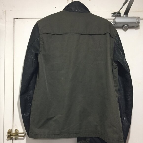 DANIER MILITARY COTTON LEATHER JACKETS SIZE M - Picture 4 of 10